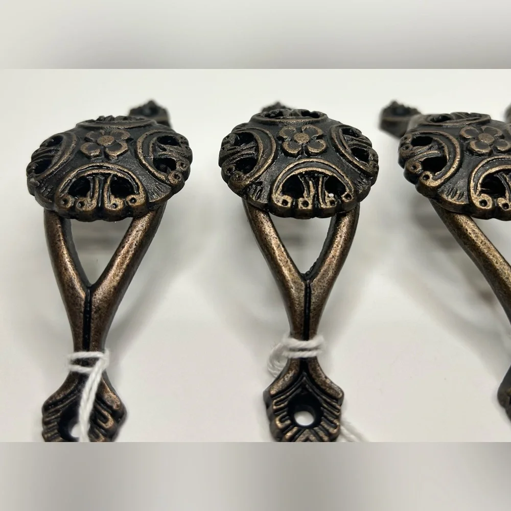 Hobby Lobby Bronze style floral door pull knobs set 6